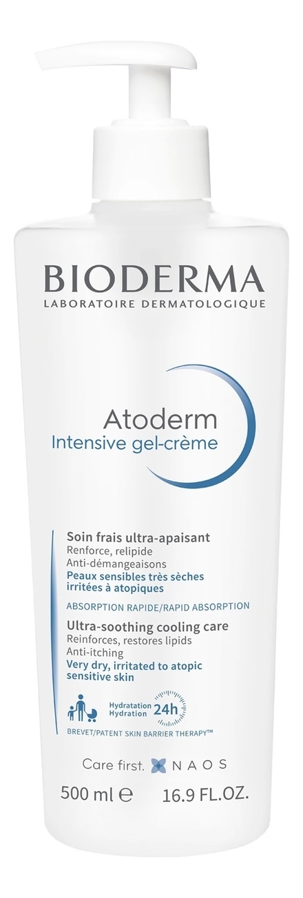 Интенсивный гель-крем для лица и тела Atoderm Intensive Gel-Creme: Гель-крем 500мл интенсивный гель крем для лица и тела atoderm intensive gel creme гель крем 500мл