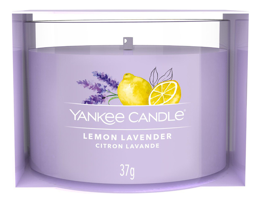 Купить Ароматическая свеча Lemon Lavender: Свеча 37г, Yankee Candle