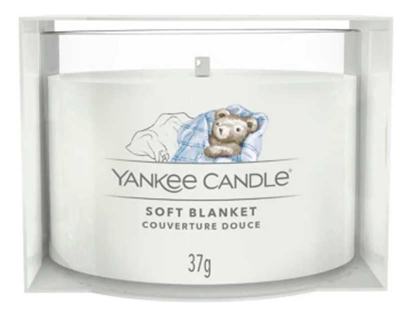 Купить Ароматическая свеча Soft Blanket: Свеча 37г, Yankee Candle