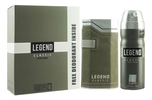 

Legend Classic: набор (т/вода 100мл + дезодорант 200мл), Legend Classic
