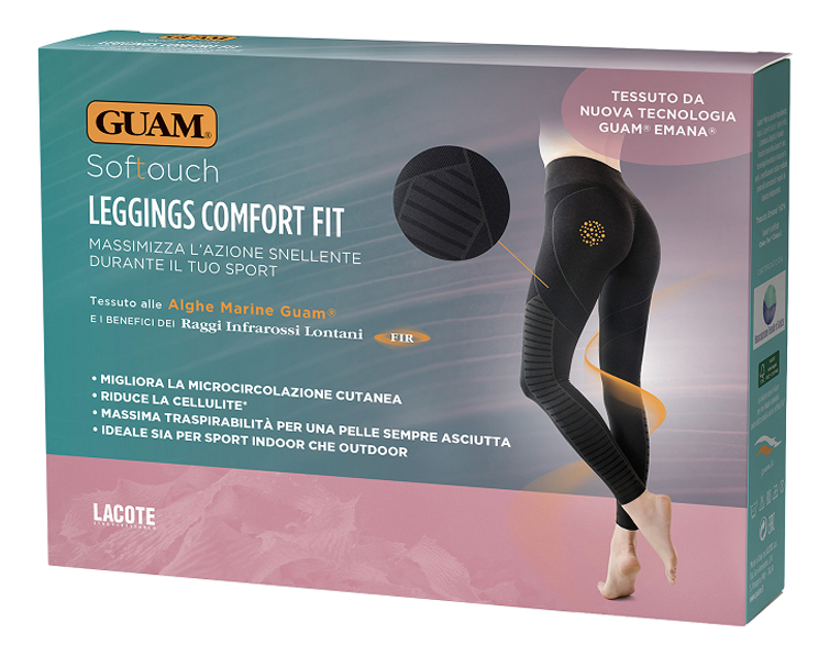 Антицеллюлитные леггинсы для занятий спортом Leggings Comfort Fit: Размер L/XL (48-52) легинсы антицеллюлитные guam comfort fit l xl размер