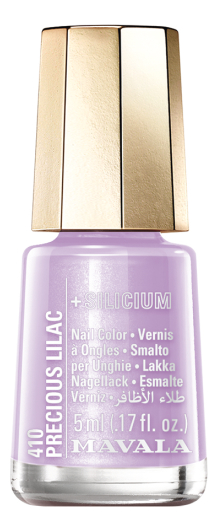 

Лак для ногтей с кремнием Silicium Nail Color 5мл: 410 Precious Lilac, Лак для ногтей с кремнием Silicium Nail Color 5мл