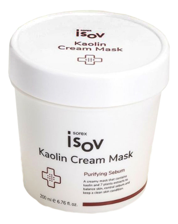 Sorex ISOV Сливочная маска для жирной и себорейной кожи Kaolin Cream Mask 200мл