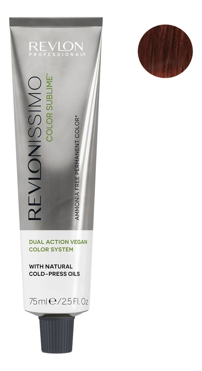 

Безаммиачная краска для волос с маслом холодного отжима Revlonissimo Color Sublime Vegan 75мл: 5.4 Светло-Коричневый Медный, Безаммиачная краска для волос с маслом холодного отжима Revlonissimo Color Sublime Vegan 75мл