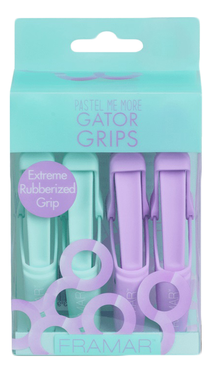 

Зажим с прорезиненным покрытием Gator Grips Pastel Me More 4шт