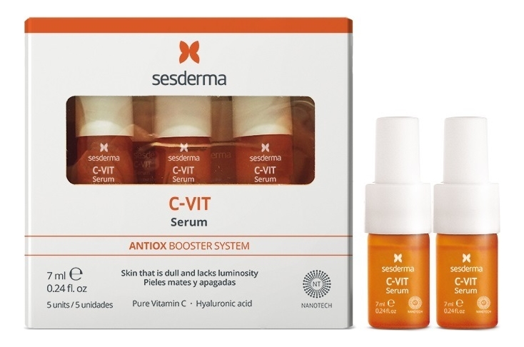 

Реактивирующая сыворотка для лица с экстрактом грейпфрута и лимона C-VIT Serum 5*7мл