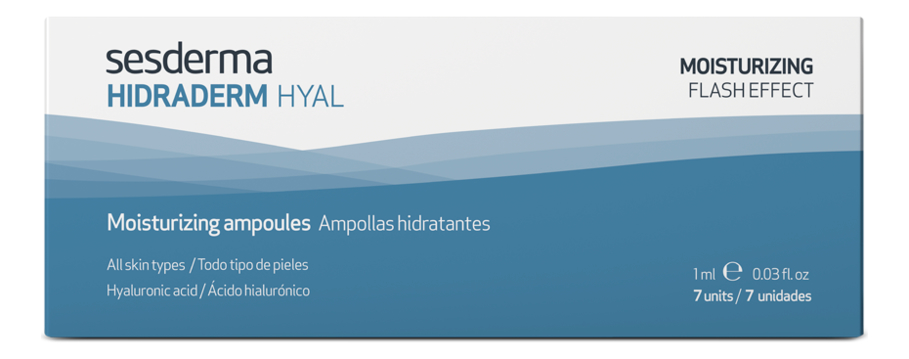 

Ампулы для лица интенсивного действия Hidraderm Hyal Ampollas Hidratantes 7*1мл