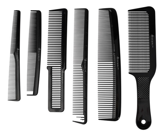 

Набор расчесок для волос в джинсовом чехле Barber Style CO-6000K12J 6шт