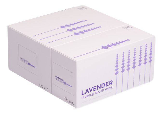 Очищающие салфетки для кистей с ароматом лаванды Lavender Makeup Brush Wipe: Салфетки 50шт экспресс очищающие салфетки для кистей с маслом бергамота makeup brush cleansing wipes салфетки 50шт