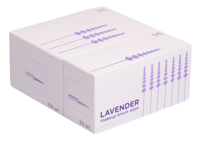 Купить Очищающие салфетки для кистей с ароматом лаванды Lavender Makeup Brush Wipe: Салфетки 100шт, Manly PRO