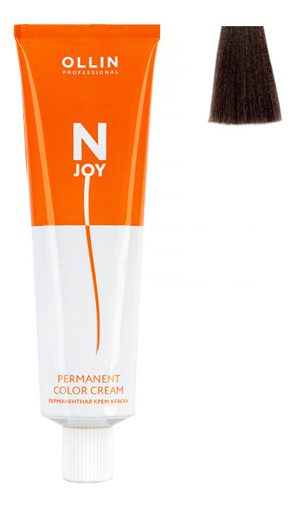 Купить Перманентная крем-краска для волос N-JOY Permanent Color Cream 100мл: 7/77 Русый интенсивно-коричневый, OLLIN Professional
