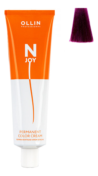 Перманентная крем-краска для волос N-JOY Permanent Color Cream 100мл: 0/25 Фиолетово-махагоновый (розовый)