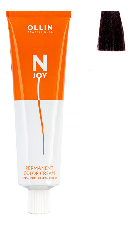 Перманентная крем-краска для волос N-JOY Permanent Color Cream 100мл: 5/55 Светлый шатен интенсивно-махагоновый перманентная крем краска для волос n joy 5 55 светлый шатен интенсивно махагоновый 100 мл 9814