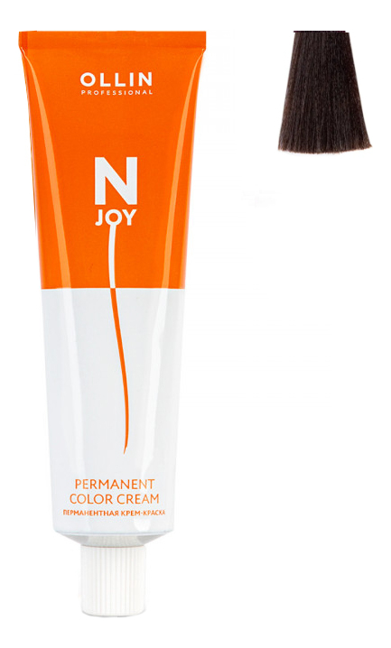 Перманентная крем-краска для волос N-JOY Permanent Color Cream 100мл: 5/77 Светлый шатен интенсивно-коричневый перманентная крем краска для волос n joy 5 55 светлый шатен интенсивно махагоновый 100 мл 9814