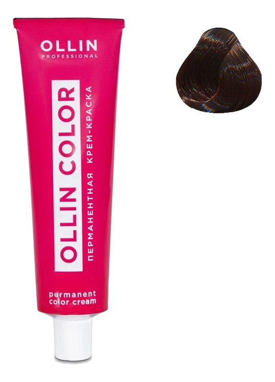 Перманентная крем-краска для волос Ollin Color 100мл: 4/0 Шатен перманентная крем краска для волос ollin color 100мл 5 0 светлый шатен