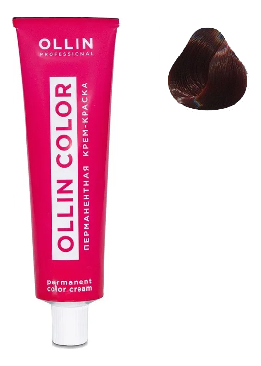Перманентная крем-краска для волос Ollin Color 100мл: 4/4 Шатен медный