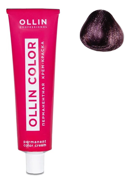 Перманентная крем-краска для волос Ollin Color 100мл: 5/22 Светлый шатен фиолетовый