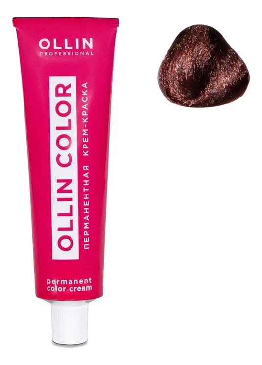 Перманентная крем-краска для волос Ollin Color 100мл: 5/5 Светлый шатен махагоновый перманентная крем краска для волос ollin color 100мл 5 0 светлый шатен