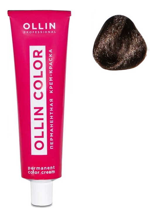 Перманентная крем-краска для волос Ollin Color 100мл: 5/7 Светлый шатен коричневый перманентная крем краска для волос ollin color 100мл 5 0 светлый шатен