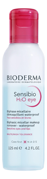 Двухфазное мицеллярное средство для очищения глаз и губ Sensibio H2O Eye 125мл
