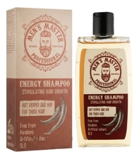 Luxor Professional Стимулирующий шампунь для волос Men’s Master Energy Shampoo 260мл (красный перец, кофеин и хмель)