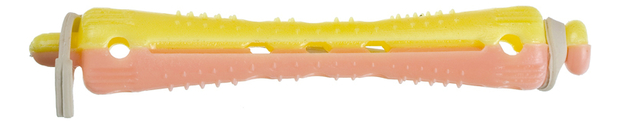 Бигуди-коклюшки для волос d7мм 12шт (желто-розовые)