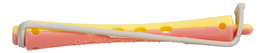 Бигуди-коклюшки для волос d7мм 12шт (желто-розовые)
