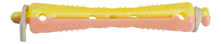 Dewal Бигуди-коклюшки для волос d7мм 12шт (желто-розовые)