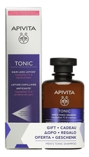APIVITA Набор против выпадения волос Men's Tonic (лосьон Hair Loss Lotion 150мл + шампунь Shampoo Hippophae TC & Rosemary 250мл)