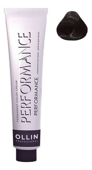 Перманентная крем-краска для волос Performance Permanent Color Cream 60мл: 2/22 Черный фиолетовый, OLLIN Professional  - Купить