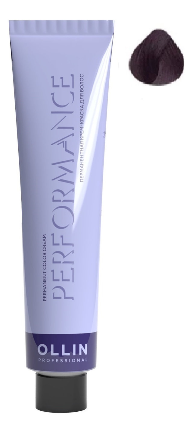 Перманентная крем-краска для волос Performance Permanent Color Cream 60мл: 5/22 Светлый шатен фиолетовый перманентная крем краска для волос performance permanent color cream 60мл 5 5 светлый шатен махагоновый