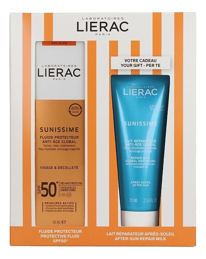 Набор для лица Sunissime (флюид Sunissime Anti-Aging Protective Fluid SPF50+ 40мл + молочко Anti-Aging Repairing Milk 75мл)