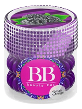 Beauty Bar Набор резинок для волос Фиолетовый Hair Rings 3шт