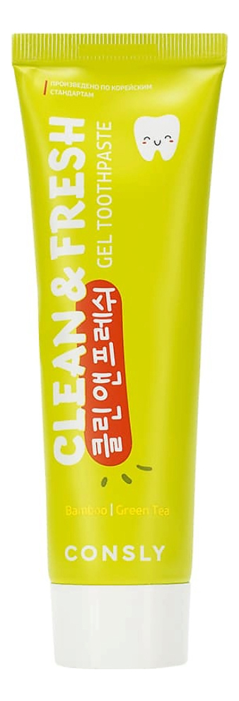 Гелевая зубная паста с экстрактом бамбука и зеленого чая Clean & Fresh Gel Toothpaste 105г гелевая зубная паста с экстрактами бамбука и зеленого чая consly clean