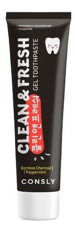 Гелевая зубная паста с бамбуковым углем и перечной мятой Clean & Fresh Gel Toothpaste 105г гелевая зубная паста с бамбуковым углем и перечной мятой consly clean