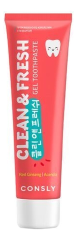 

Гелевая зубная паста с экстрактом красного женьшеня и ацеролы Clean & Fresh Gel Toothpaste 105г
