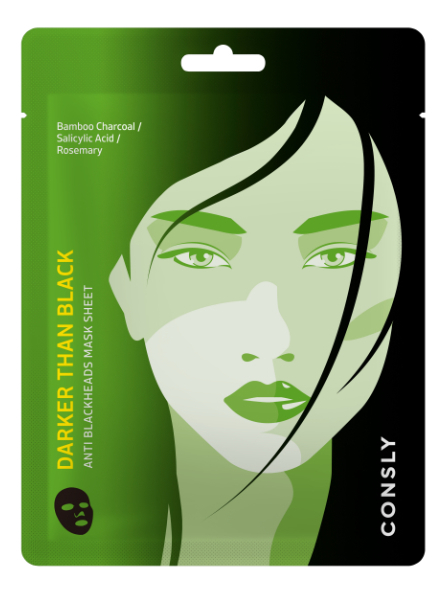 

Тканевая маска для лица от черных точек Darker Than Black Anti Blackheads Mask Sheet 25мл: Маска 1шт, Тканевая маска для лица от черных точек Darker Than Black Anti Blackheads Mask Sheet 25мл