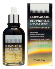 Farm Stay Антивозрастная сыворотка для лица с экстрактом прополиса Derma Cube Red Propolis Ampoule Serum 100мл