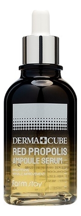 Антивозрастная сыворотка для лица с экстрактом прополиса Derma Cube Red Propolis Ampoule Serum 100мл цена и фото