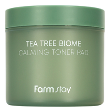 Farm Stay Успокаивающие пэды для лица с экстрактом чайного дерева Tea Tree Biome Calming Toner Pad 70шт