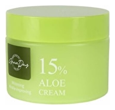 Успокаивающий крем для лица с экстрактом алоэ вера 15% Aloe Cream 50мл крем для лица с экстрактом алоэ вера jeju fresh aloe 89% cream 50мл