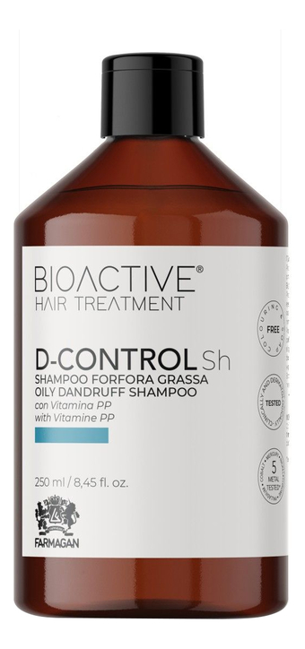 Шампунь для волос против жирной перхоти и гипергидроза Bioactive Hair Treatment D-Control Oil Dandruff Shampoo