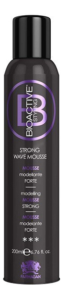 Моделирующий мусс для волос сильной фиксации Bioactive Styling Strong Wave Mousse 200мл farmagan bioactive styling моделирующий мусс для волос сильной фиксации strong wave mousse 200 мл