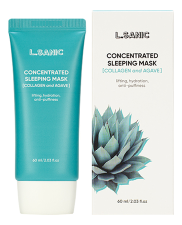 L.Sanic Концентрированная ночная маска для лица с коллагеном Collagen & Agave Concentrated Sleeping Mask 60мл