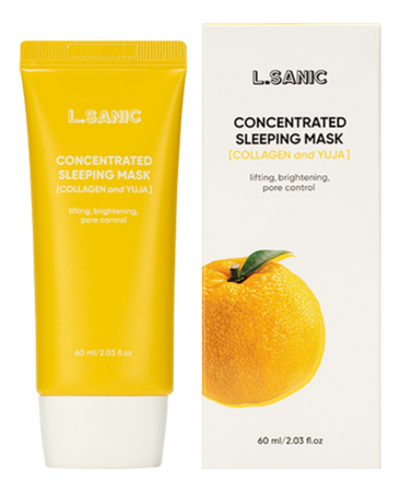 L.Sanic Концентрированная ночная маска для лица с коллагеном Collagen & Yuja Concentrated Sleeping Mask 60мл