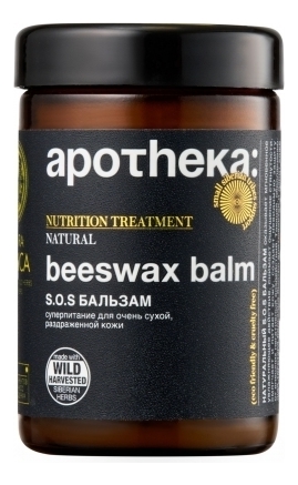 

S.O.S бальзам для очень сухой, раздраженной кожи Apotheka Beeswax Balm: Бальзам 100мл/110г, S.O.S бальзам для очень сухой, раздраженной кожи Apotheka Beeswax Balm