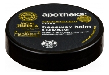 S.O.S бальзам для очень сухой, раздраженной кожи Apotheka Beeswax Balm: Бальзам 15мл