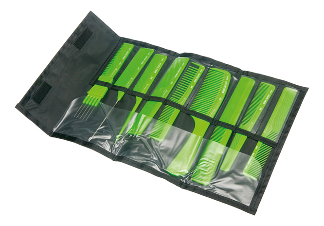 

Набор расчесок в чехле 9шт CO-9-Light Green