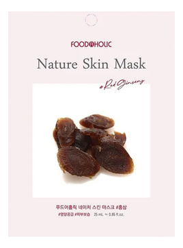 Тканевая маска для лица с экстрактом красного женьшеня Red Ginseng Nature Skin Mask 23мл