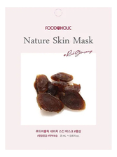 FoodaHolic Тканевая маска для лица с экстрактом красного женьшеня Red Ginseng Nature Skin Mask 23мл